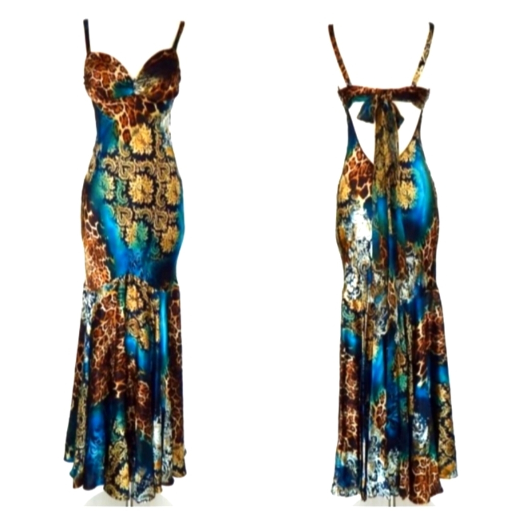 CACHE EVENING LEOPARD DRESS